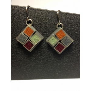 Kitchen Tile Earrings- Neutral Four