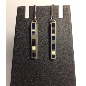 Skinny Rectangle Earring Small- Monochromatic Palette