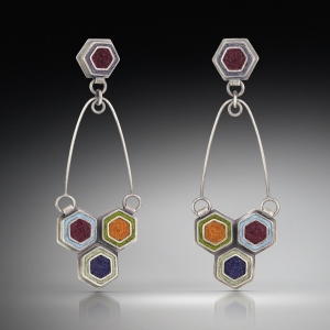 Two Part Hex Earrings